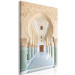 Canvas Turquoise Colonnade (1-piece) Vertical - architecture in Morocco 134736 additionalThumb 2