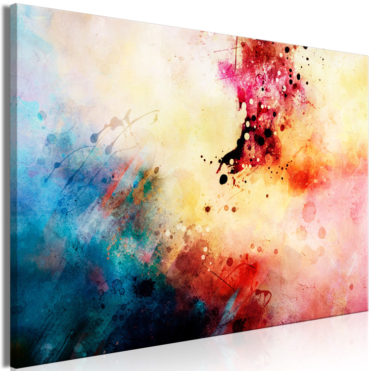 Canvas Art Print Symphony of Colors (1-piece) Wide - abstract colorful watercolor 135236 additionalImage 2