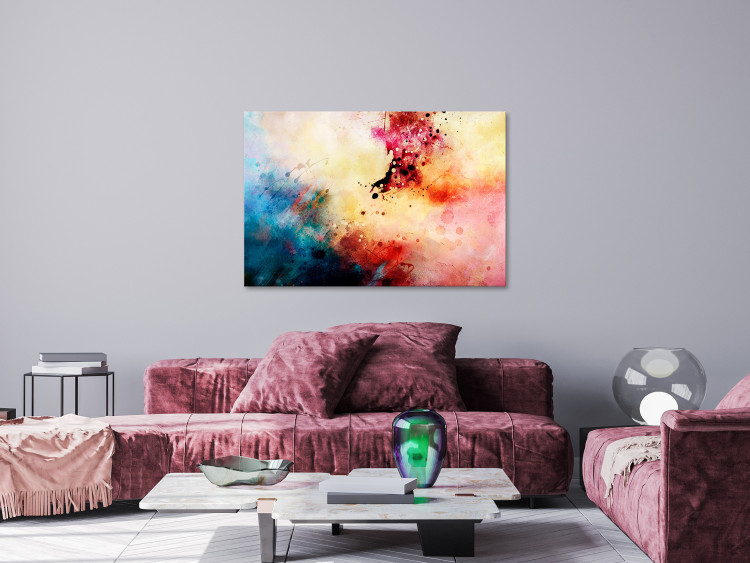 Canvas Art Print Symphony of Colors (1-piece) Wide - abstract colorful watercolor 135236 additionalImage 3