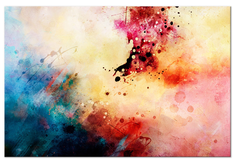 Canvas Art Print Symphony of Colors (1-piece) Wide - abstract colorful watercolor 135236