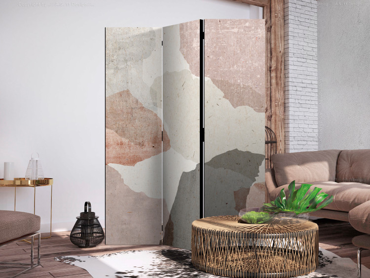 Room Divider Colorful Terrazzo (3-piece) - Abstract in subdued colors 136136 additionalImage 2