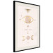 Wall Poster Magical Evening - golden abstraction with moons and an eye on a light background 136536 additionalThumb 8