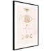Wall Poster Magical Evening - golden abstraction with moons and an eye on a light background 136536 additionalThumb 5