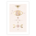 Wall Poster Magical Evening - golden abstraction with moons and an eye on a light background 136536 additionalThumb 10