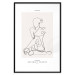 Wall Poster Abstract Sketch - simple lineart with a woman figure and text 137236 additionalThumb 19