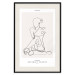 Wall Poster Abstract Sketch - simple lineart with a woman figure and text 137236 additionalThumb 17