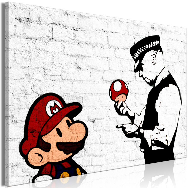 Large canvas print Mario Bros (Banksy) [Large Format] 137536 additionalImage 2