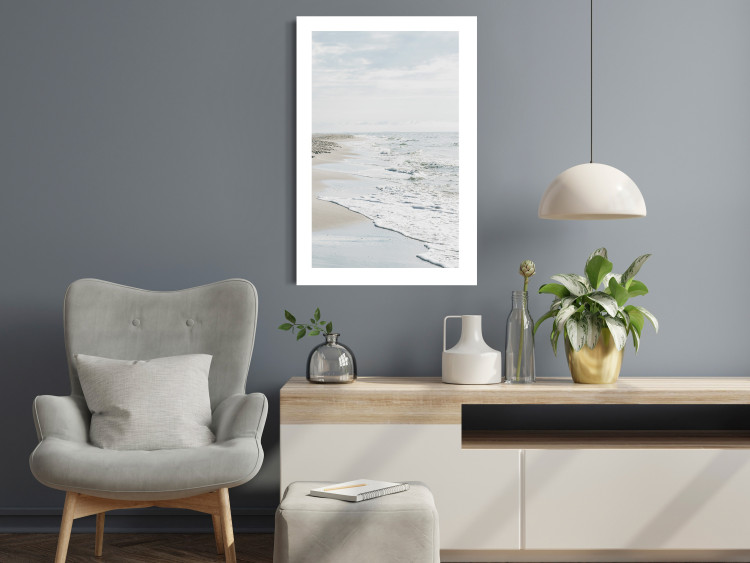 Poster Peaceful Shore - romantic landscape of a tranquil beach and sea waves 137836 additionalImage 15