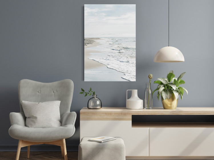 Poster Peaceful Shore - romantic landscape of a tranquil beach and sea waves 137836 additionalImage 21