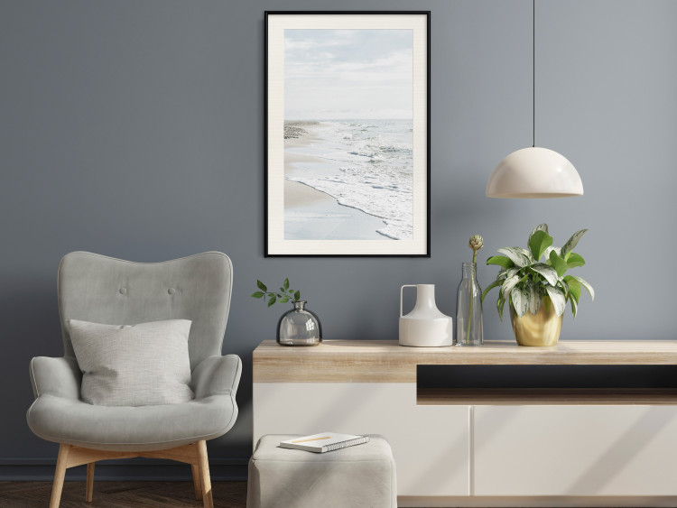 Poster Peaceful Shore - romantic landscape of a tranquil beach and sea waves 137836 additionalImage 17