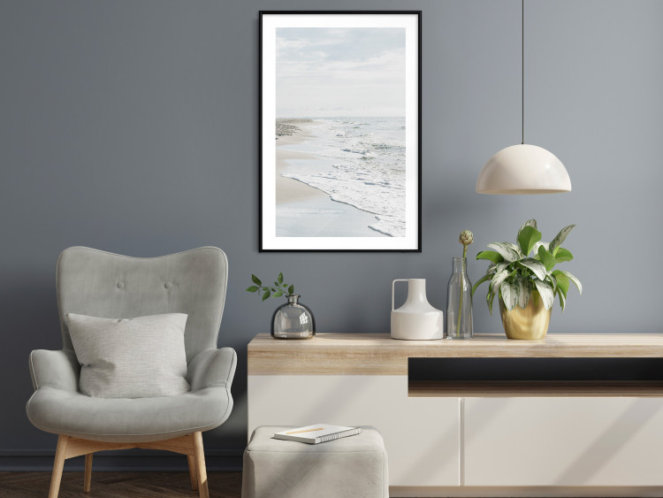 Poster Peaceful Shore - romantic landscape of a tranquil beach and sea waves 137836 additionalImage 23
