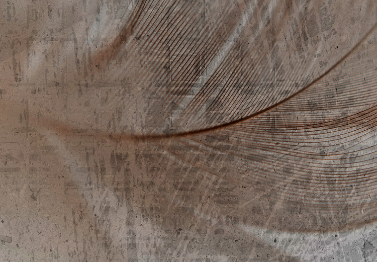 Photo Wallpaper Breeze - bird feather motif on greyish concrete texture 138236 additionalImage 4