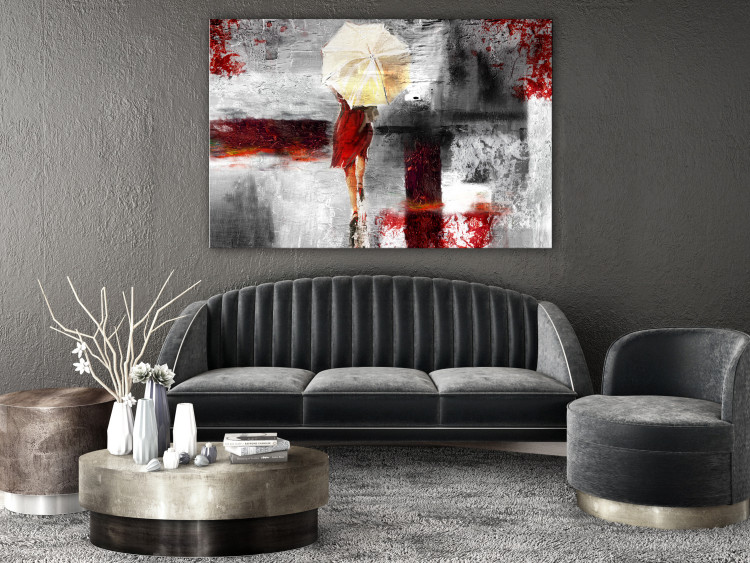 Canvas Print Red Impression (1 Part) Wide 138336 additionalImage 3