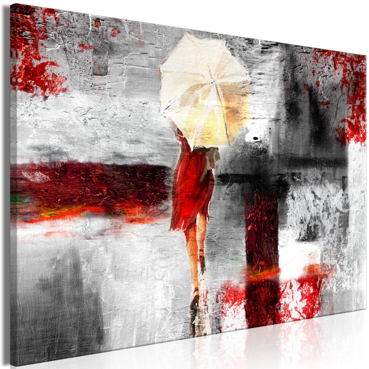Canvas Print Red Impression (1 Part) Wide 138336 additionalImage 2