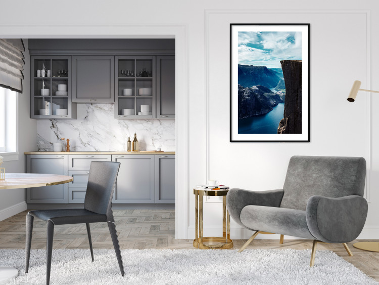 Poster Preikestolen - picturesque landscape of rocky mountains and a large lake 138736 additionalImage 15