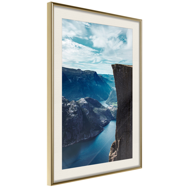 Poster Preikestolen - picturesque landscape of rocky mountains and a large lake 138736 additionalImage 12