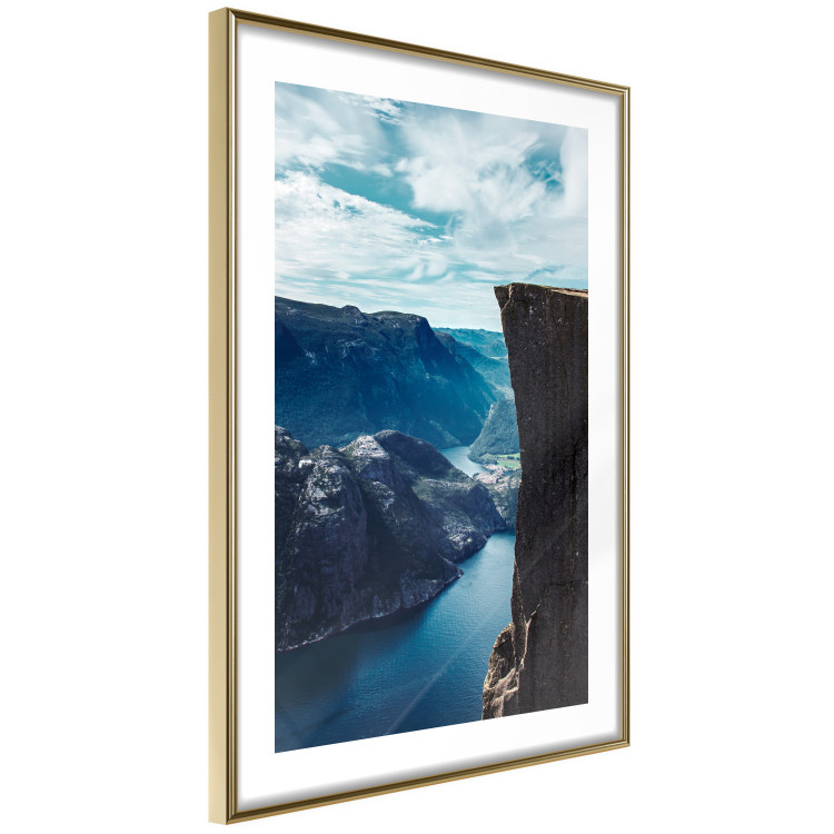 Poster Preikestolen - picturesque landscape of rocky mountains and a large lake 138736 additionalImage 13
