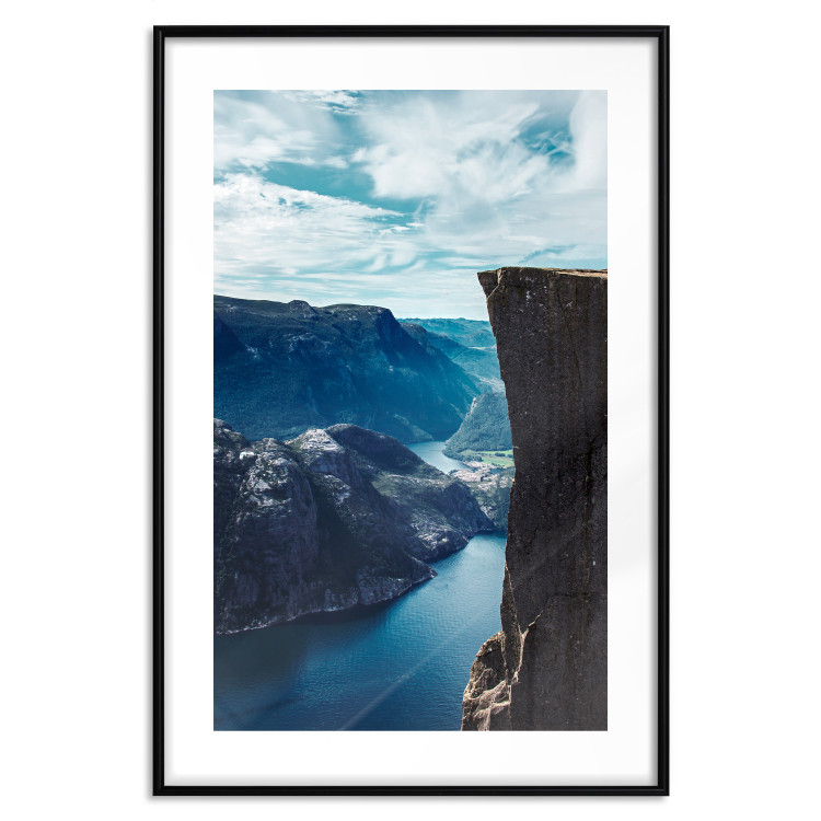 Poster Preikestolen - picturesque landscape of rocky mountains and a large lake 138736 additionalImage 26