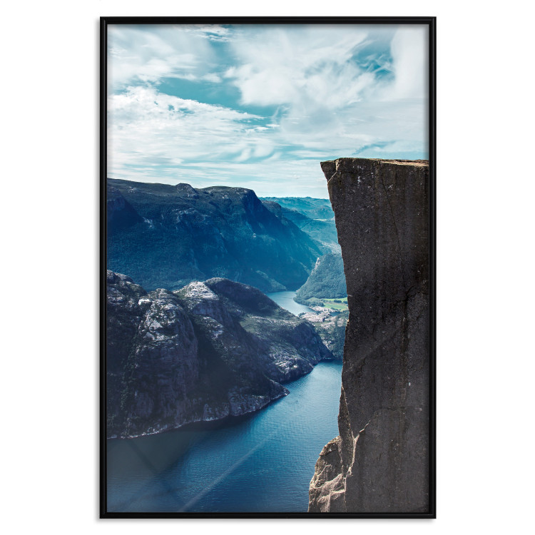 Poster Preikestolen - picturesque landscape of rocky mountains and a large lake 138736 additionalImage 27