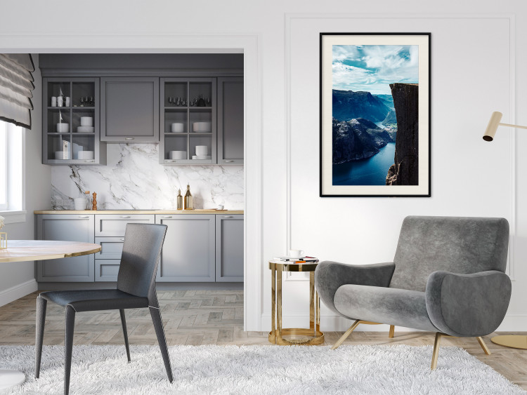 Poster Preikestolen - picturesque landscape of rocky mountains and a large lake 138736 additionalImage 21