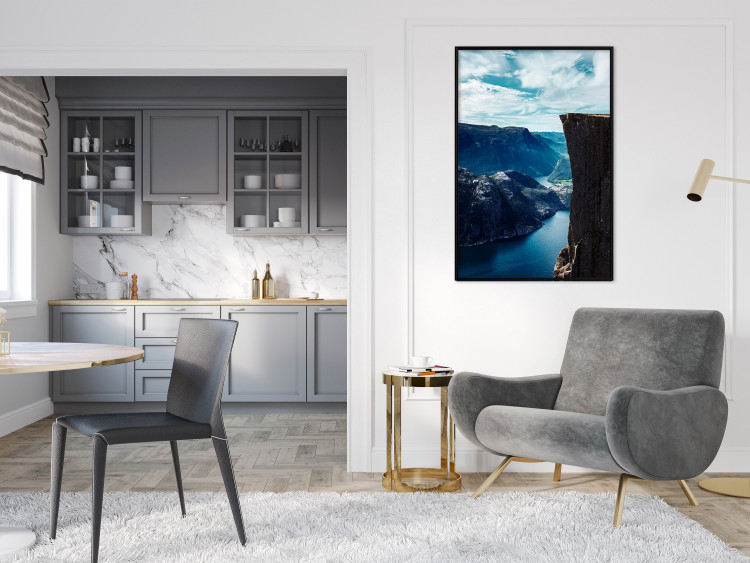 Poster Preikestolen - picturesque landscape of rocky mountains and a large lake 138736 additionalImage 8