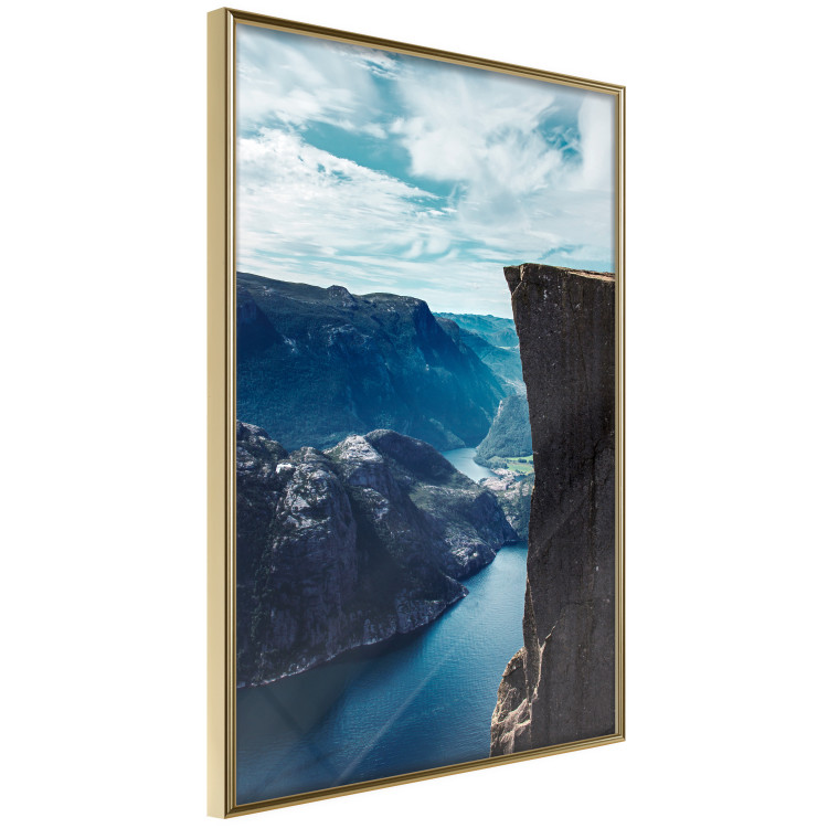 Poster Preikestolen - picturesque landscape of rocky mountains and a large lake 138736 additionalImage 17