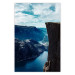 Poster Preikestolen - picturesque landscape of rocky mountains and a large lake 138736