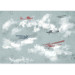Photo Wallpaper Dream of a little pilot - planes in the sky with clouds and birds for children 143036 additionalThumb 3