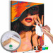 Paint by Number Kit Orange Hat - Tanned Woman in a Polka-Dot Dress 144136