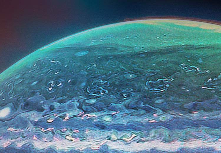 Canvas Print Jupiter - Close-up of a Planet in Space and Its Auroras 146236 additionalImage 4