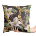 Decorative Velor Pillow Tethered lilies - plant composition with gold chains 147136 additionalThumb 2