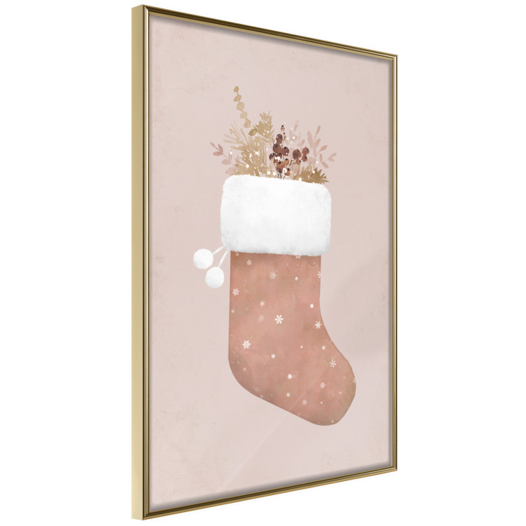 Wall Poster Christmas in Pastels - Holiday Stocking With Plant Twigs 148036 additionalImage 4