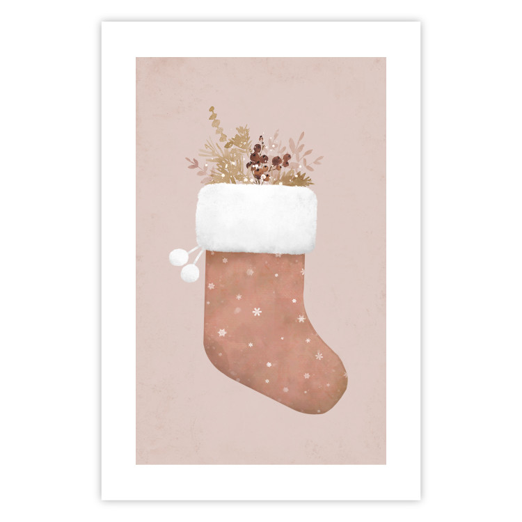 Wall Poster Christmas in Pastels - Holiday Stocking With Plant Twigs 148036 additionalImage 19