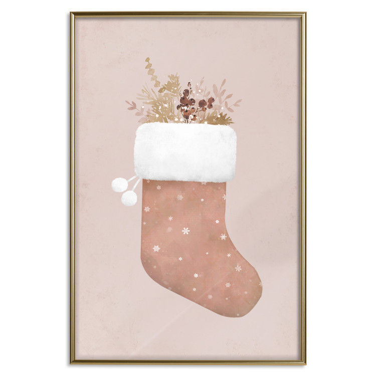 Wall Poster Christmas in Pastels - Holiday Stocking With Plant Twigs 148036 additionalImage 23