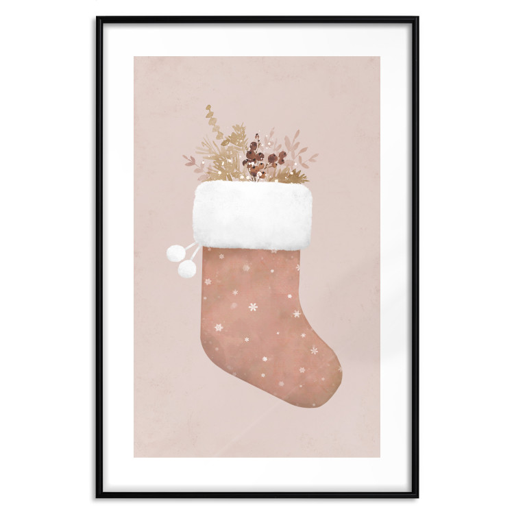 Wall Poster Christmas in Pastels - Holiday Stocking With Plant Twigs 148036 additionalImage 27