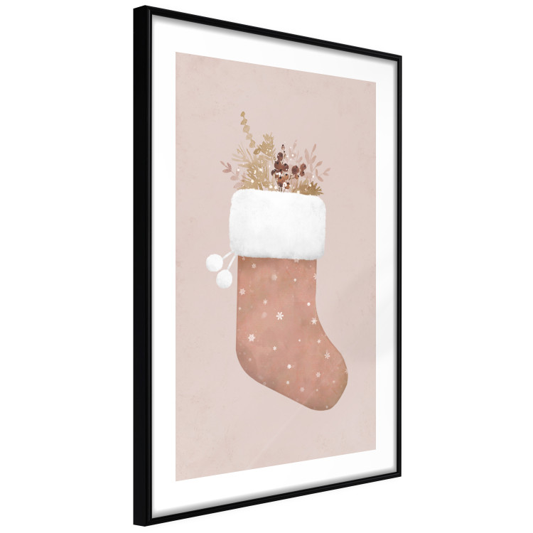Wall Poster Christmas in Pastels - Holiday Stocking With Plant Twigs 148036 additionalImage 5