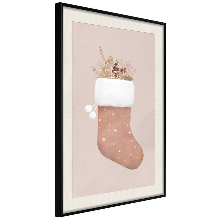 Wall Poster Christmas in Pastels - Holiday Stocking With Plant Twigs 148036 additionalImage 10