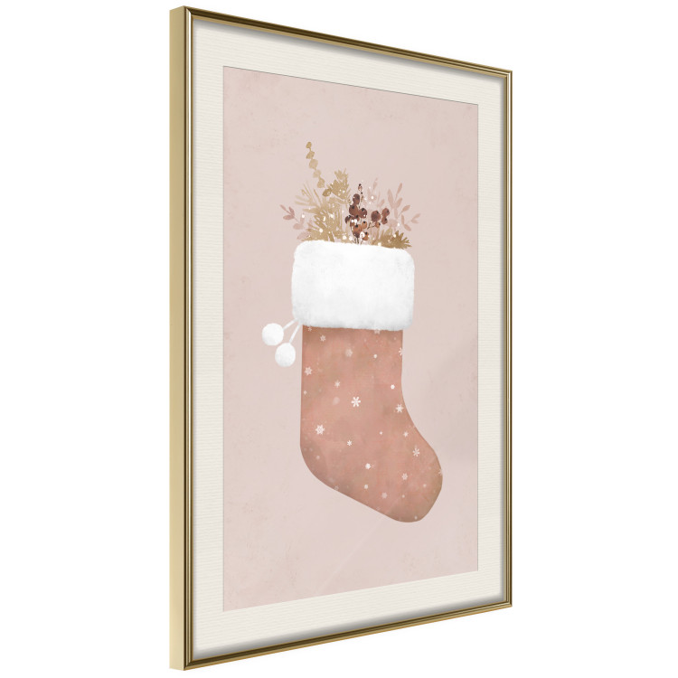 Wall Poster Christmas in Pastels - Holiday Stocking With Plant Twigs 148036 additionalImage 9