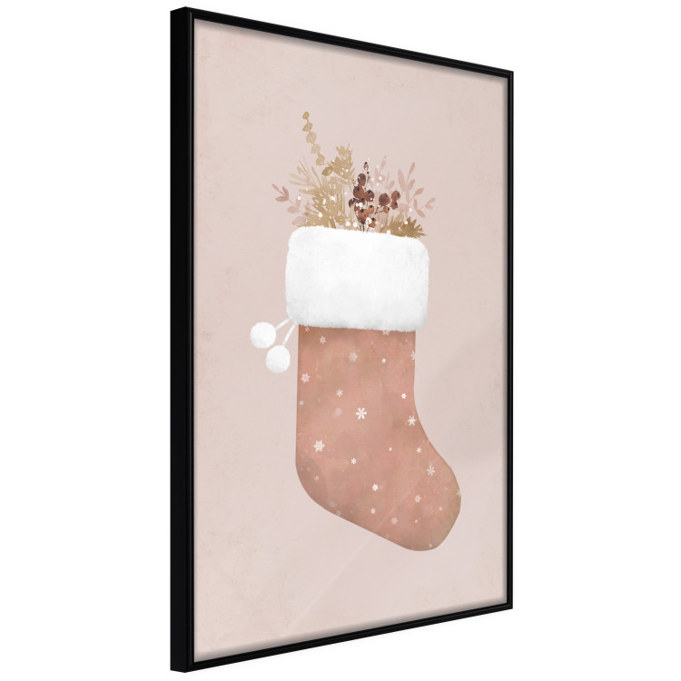 Wall Poster Christmas in Pastels - Holiday Stocking With Plant Twigs 148036 additionalImage 7