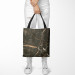 Shopping Bag Liquid marble - a graphite pattern imitating stone with golden streaks 148536 additionalThumb 2
