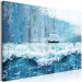 Canvas Seascape (1-piece) - sailboat on foamy ocean waves 149636 additionalThumb 2