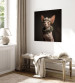 Canvas Print AI Sphinx Cat - Animal Portrait With Long Ears and Plant Jewelry - Square 150136 additionalThumb 10