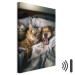 Canvas AI Golden Retriever Dog and Tabby Cat - Animals Resting in Comfortable Bedding - Vertical 150236 additionalThumb 8