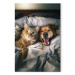 Canvas AI Golden Retriever Dog and Tabby Cat - Animals Resting in Comfortable Bedding - Vertical 150236 additionalThumb 7