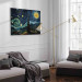 Canvas Art Print Starry Night - A Landscape in the Style of Van Gogh With a Smiling Moon 151036 additionalThumb 11