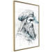 Poster Da Vinci - A Black and White Portrait of the Artist Generated by AI 151136 additionalThumb 5