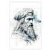Poster Da Vinci - A Black and White Portrait of the Artist Generated by AI 151136