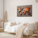Canvas Art Print Copper Map of the World - Orange Outline of Countries on a Gray Background 151236 additionalThumb 10