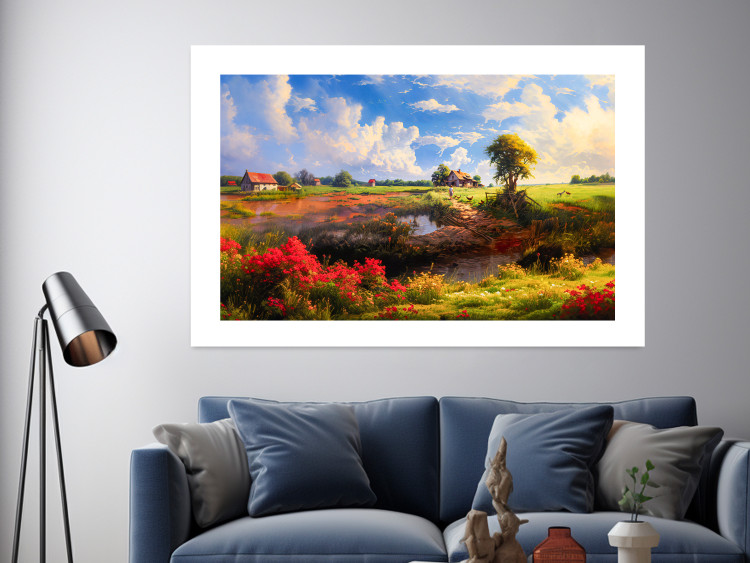 Wall Poster Rural Idyll - Landscape of the Polish Countryside Painted in Warm Colors 151536 additionalImage 8