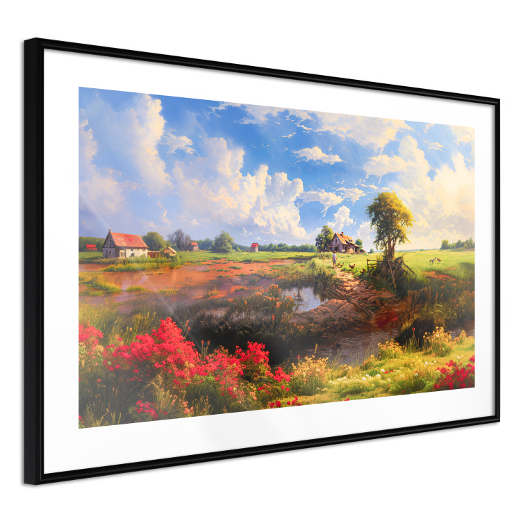 Wall Poster Rural Idyll - Landscape of the Polish Countryside Painted in Warm Colors 151536 additionalImage 4
